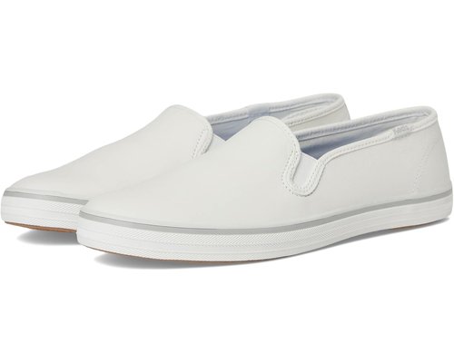 Keds Champion Slip On Flat - Snow White Leather - KW-CHSLIP-7-110