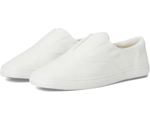 Keds Champion Square Toe Slip-On - Snow White Canvas - KW-SQCVO-1-110