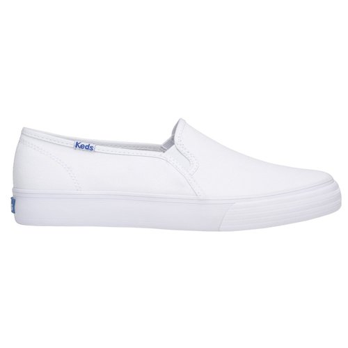 keds double decker slip on white