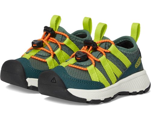 KEEN Motozoa Comfortable Easy On Breathable Lightweight Athletic Little Kid/Big Kid - Sea Moss/Scarlet Ibis - 10.29663