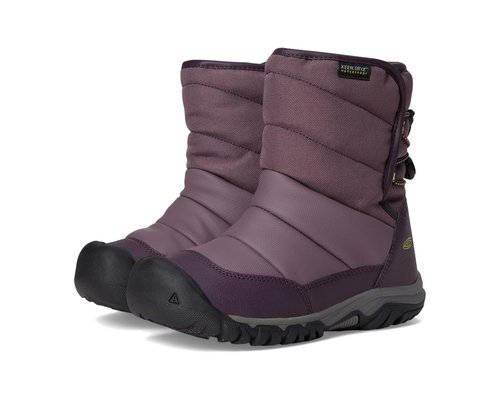 KEEN Puffrider Insulated Waterproof Durable Easy On Little Kid/Toddler - Black Plum/Daiquiri Green - 10.29488