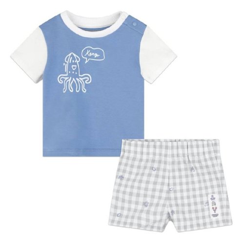 KENZO All-Over Graphic Print Shorts Set - Blue - K60068-81G