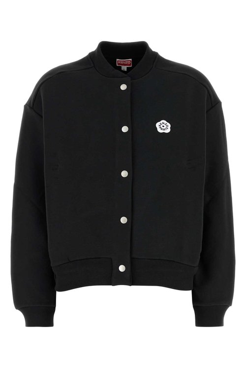 KENZO Black Stretch Cotton Bomber Jacket - FF62BL5514MK._99J
