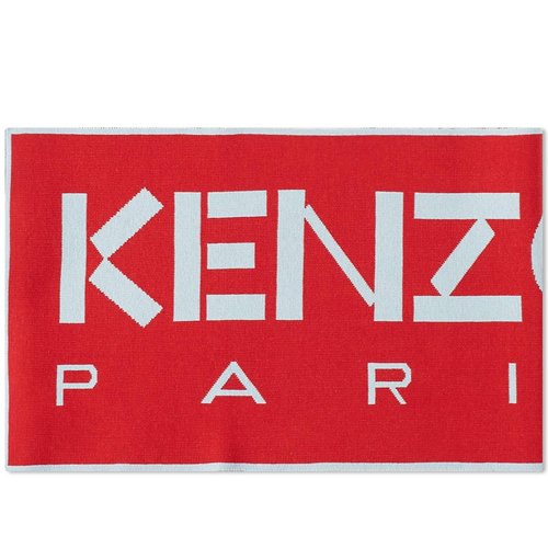 KENZO Blue & Green Box Scarf - - Midnight Blue - FC68EU150KED77