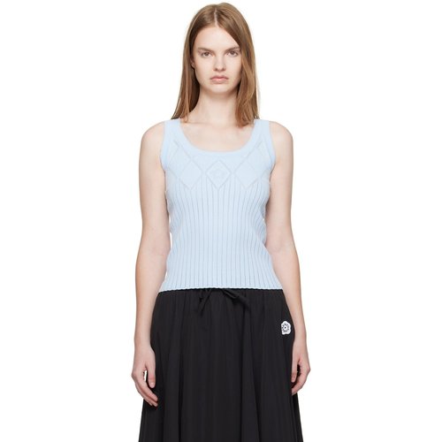 KENZO Blue KENZO Paris Textured Tank Top - Light Blue - FF62TO6143CW63
