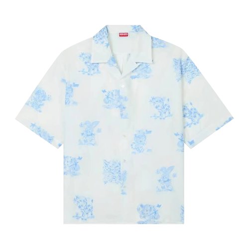 KENZO Cartoon Hawaiian Short-Sleeve Shirt - FG55CH1359EG01