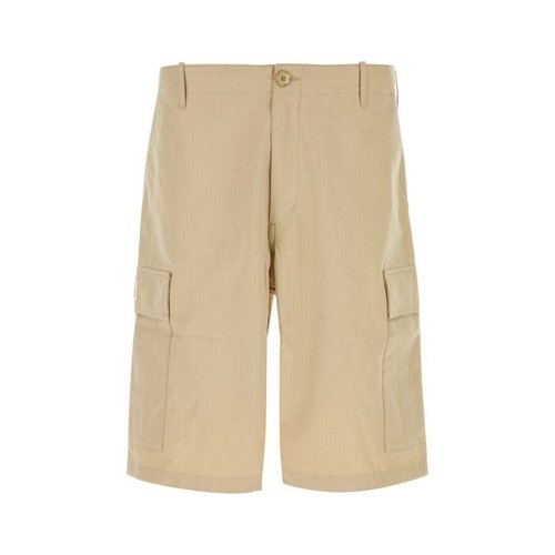 KENZO Cotton Bermuda Shorts - Beige - FE65SH2359DL.11