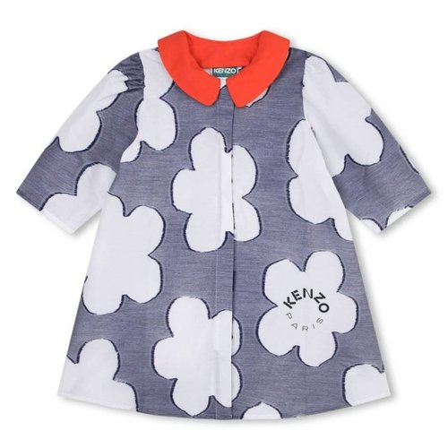 KENZO Floral Print Cotton Dress - Multi-Color - K12327-84A