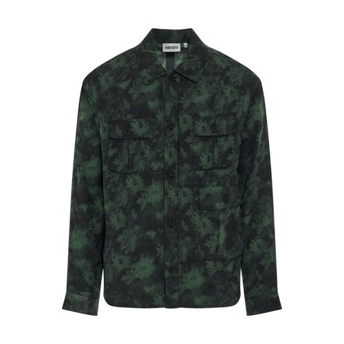 KENZO Ghost Flower Print Shirt Jacket - FB65CH5279G8-53