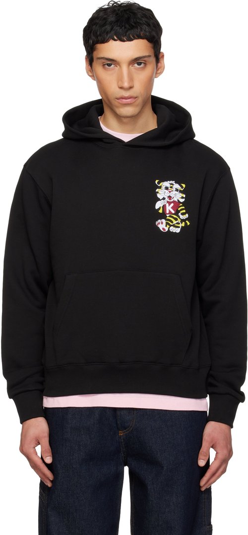 KENZO KENZO Paris Embroidered Hoodie - Black - FG55HO2044MJ99J