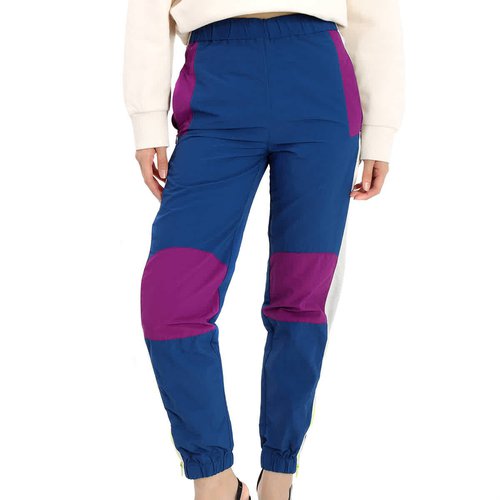KENZO Ladies Colorblock Sport Tracksuit Nylon Trousers - Blue - FB62PA0359CO-78