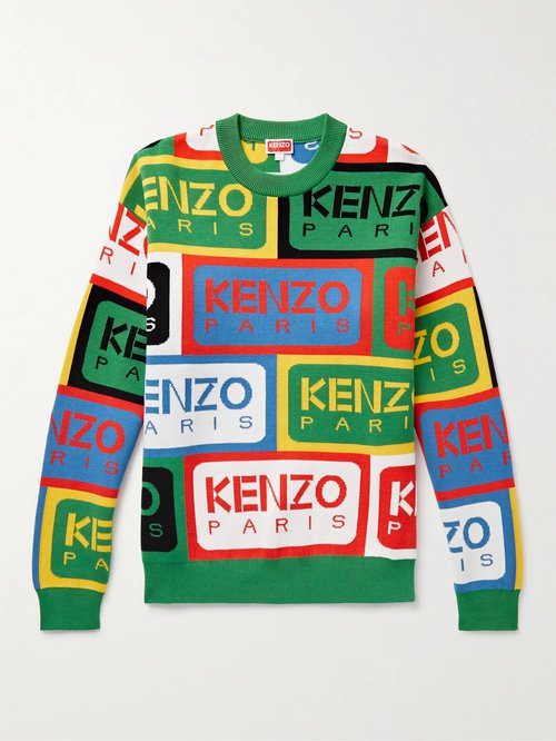 KENZO Multicolor KENZO Paris Crewneck Sweater - Mu - Multicolor - FD55PU3593CD