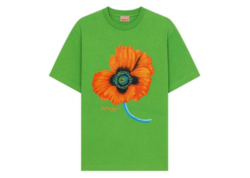 KENZO POPPY by Nigo Front Print T-Shirt - Grass Green