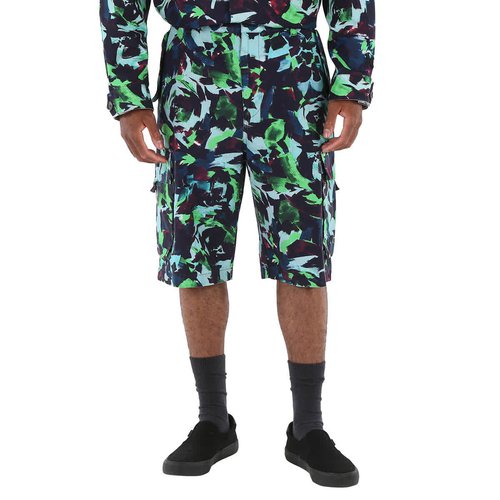 KENZO Grass Abstract-print Cargo Shorts - Green - FB65SH2349D1-57