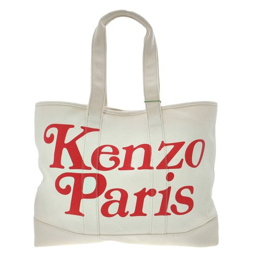 KENZO Printed Logo Tote Bag - Beige - FE58SA911F35.0.3TU