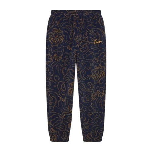 KENZO Star Tiger Embroidered Jogger Pants - Black/Blue - FE65PA8154FB.79