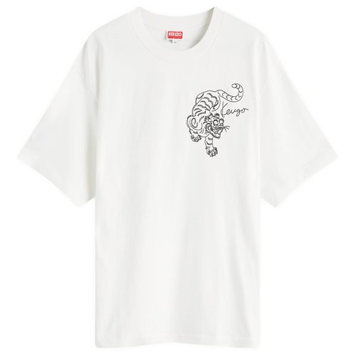 KENZO Star Tiger Oversized T-Shirt - White - FE65TS2964SI-02