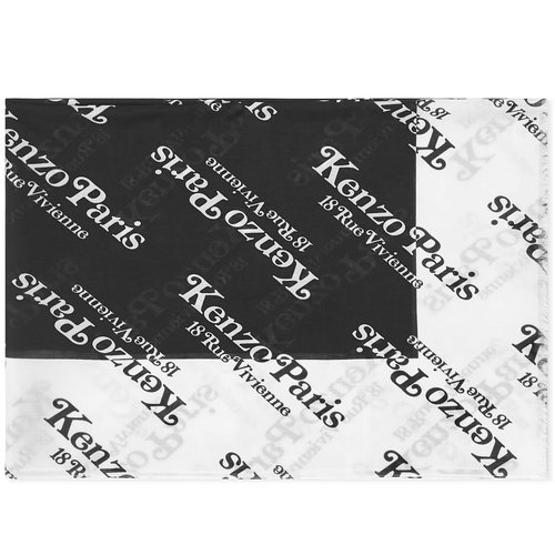 KENZO Stole Logo Scarf - Black - FE58EU720PED-99