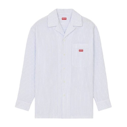 KENZO Striped Long Sleeve Shirt - Blue - FE55CH5249LD-63