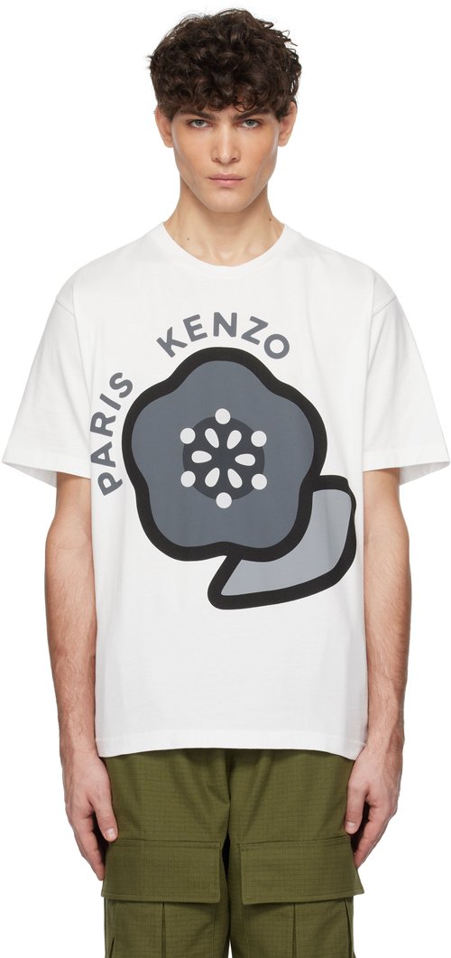 KENZO White KENZO Paris T-shirt - Off White - FF55TS5304SG02