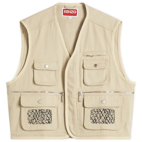 KENZO Workwear Gilet - Beige - FF55OU0099OT-11