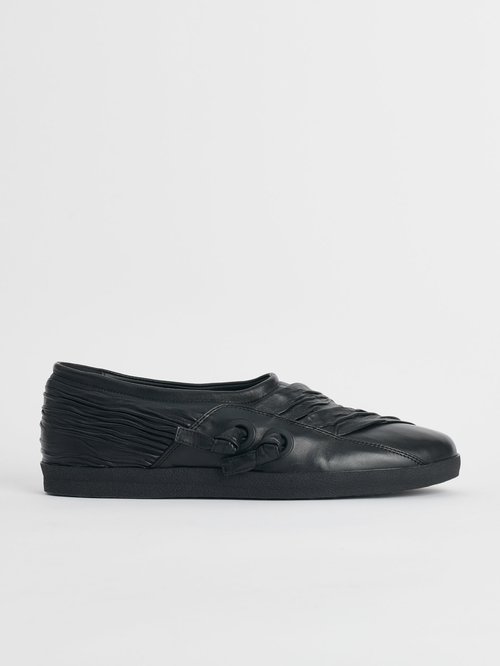 kiko kostadinov wrinkled slip on black