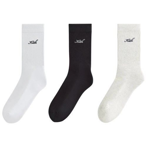 Kith 3-Pack Script Cotton Crew Socks - KHM220197 906