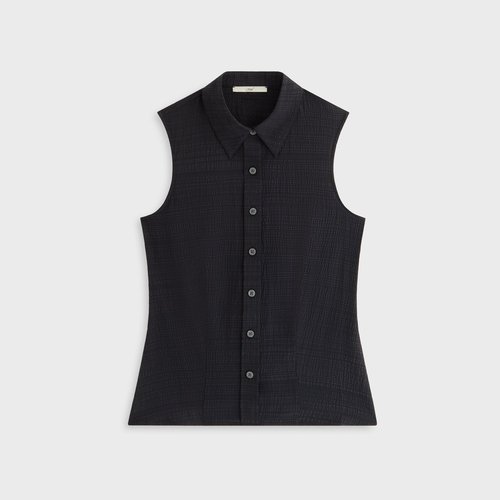 Kith Aki Backless Button Down Tank - Black - W030856-001