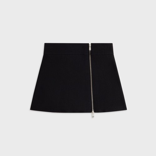 Kith Arys Asymmetrical Zip Mini Skirt - Black - W060577-001