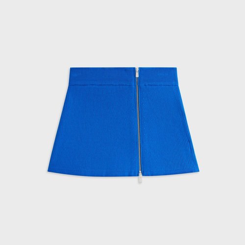 Kith Arys Asymmetrical Zip Mini Skirt - Lake - W060577-482
