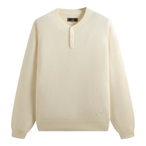 Kith Boucle Harmon Henley Sweater - Sandrift - KHM034504-104