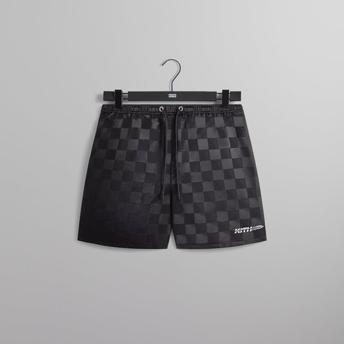 Kith Checkered Satin Collins Short - Black - M060696-001