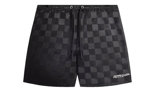 Kith Checkered Satin Collins shorts KHM060696 001 - KHM060696 001