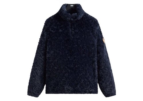 Kith Claremont Shaggy Sherpa Quarter Zip - Nocturnal - KHM010464-413