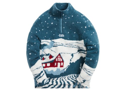 Kith Claremont Sherpa Quarter Zip - Anchor