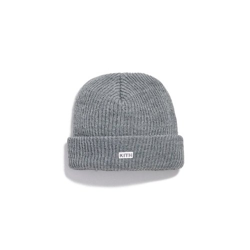 Kith Classic Beanie - Light Heather Grey