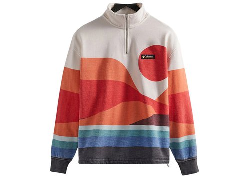 Kith Columbia Quarter Zip - Red Hibiscus