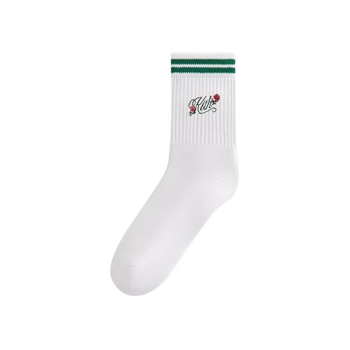 Kith Double Striped Floral Cotton Mid Crew Socks - KHM220219 308