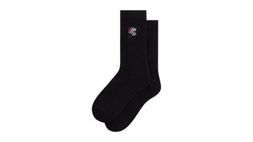 Kith Embroidered Rose Crew Socks - Black