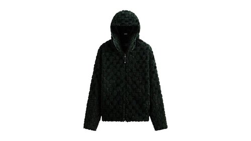 Kith Faux Fur Cropped Hoodie Bomber - Stadium - KHM011045