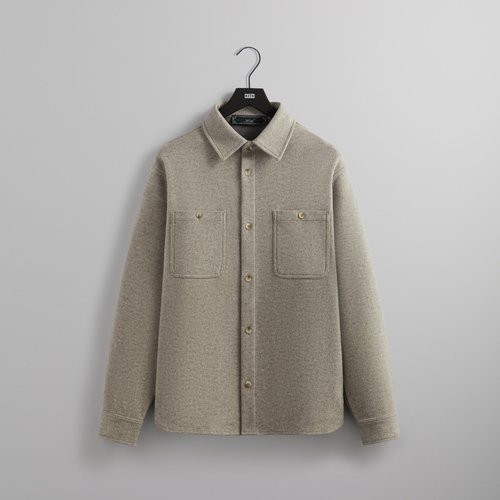 Kith Felted Jersey Apollo Shirt 'Medium Heather Grey' - M031540