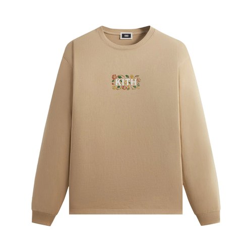 Kith Classic Logo Long Sleeve Tee Shirt 'Heather Grey' | Solesense