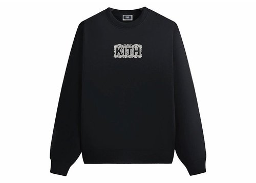 Kith Floral Lace Nelson Crewneck Sweatshirt - Black