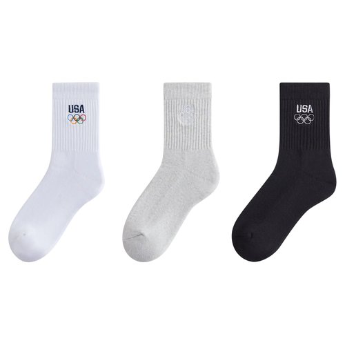 Kith For Team USA Mid Crew Sock | Multi-Color | Size Onesize - 3 Pack - KHM220080 906