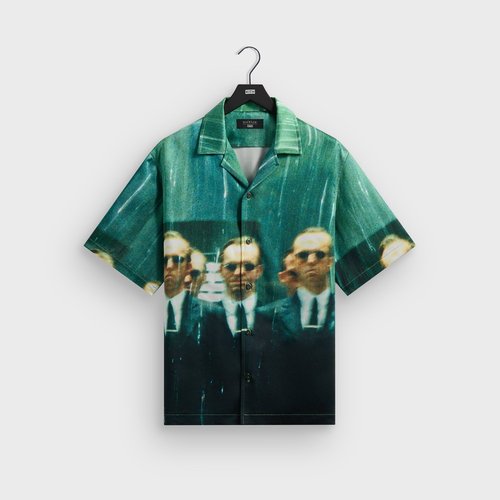 Kith for The Matrix All-Over Printed Thompson Camp Collar Shirt - Taiga - M035224-377