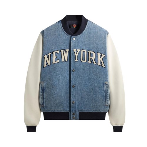 Kith For The New York Knicks Denim Marvin Bomber - KHM011111 452