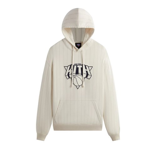 Kith For The New York Knicks NY Pinstripe Williams Iii Hoodie | Cream | Size XL - KHM031609 104