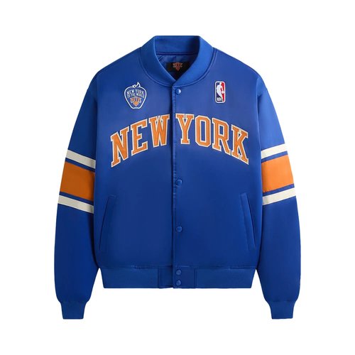 Kith For The New York Knicks Patrick Ewing Athletics Classic Satin Bomber Jacket - KHM011234412