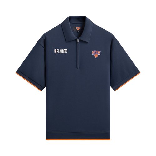Kith For The New York Knicks Playoffs Zip Front Performance Knit Polo - KHM035075 413