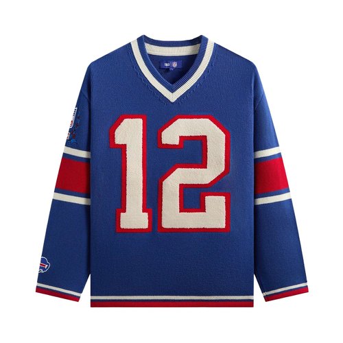 Kith For The NFL Buffalo Bills V-Neck Beau Knit Sweater - KHM034065 412